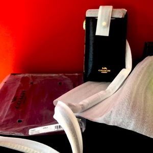 Coach phone crossbody bag with zippered pouches